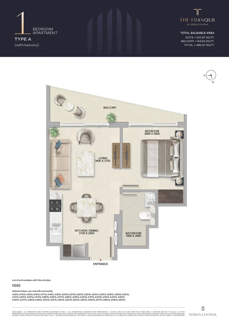 The Tranquil Sobha Central Dubai by Sobha Realty