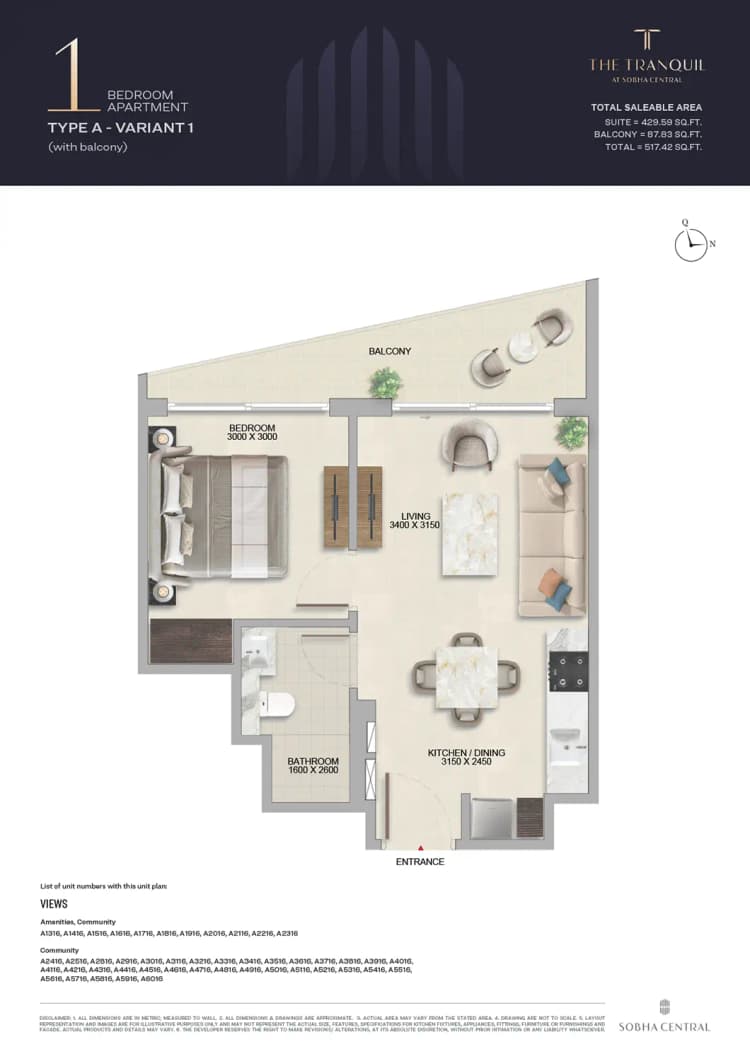 The Tranquil Sobha Central Dubai by Sobha Realty