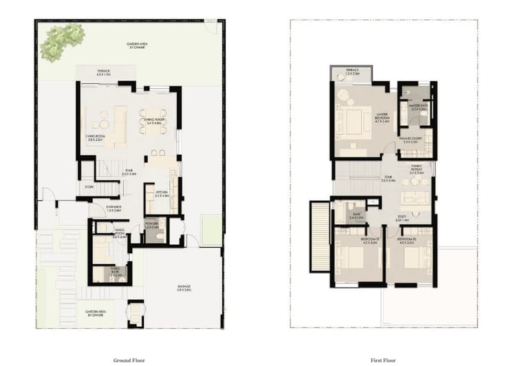 3-bed-villa-floor-plan The Wilds Moringa Mansions Dubai by Aldar
