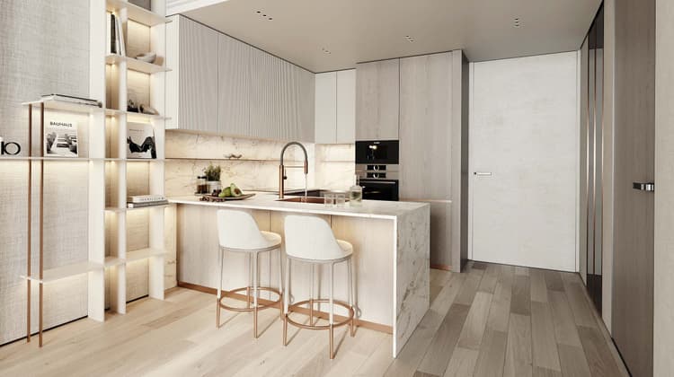 Imitiaz_Developments_Living_Kitchen_04_18.07_18 Cove Edition 5 at Dubailand (DLRC) by Imtiaz Developments